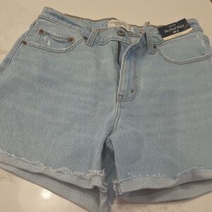 Ambercrombie And Fitch DAD Light Blue Denim Women Shorts